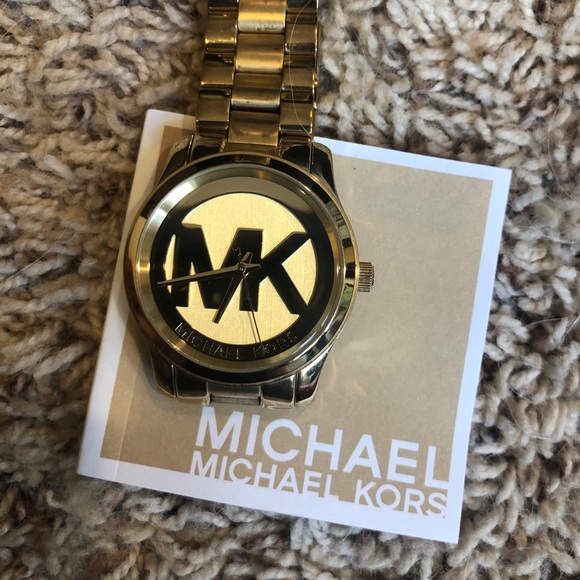 Michael Kors Ladies Runway Gold Watch - Picture 3 of 4